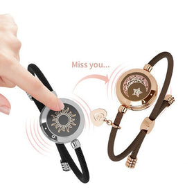 Sun & Moon Smart Couple Bracelets — Touch-Sensing Connection Set