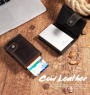 Automatic Pop - up RFID Card Holder Card Cover Anti - theft Swiping Aluminum Alloy Card Package - STYLE SPHERE